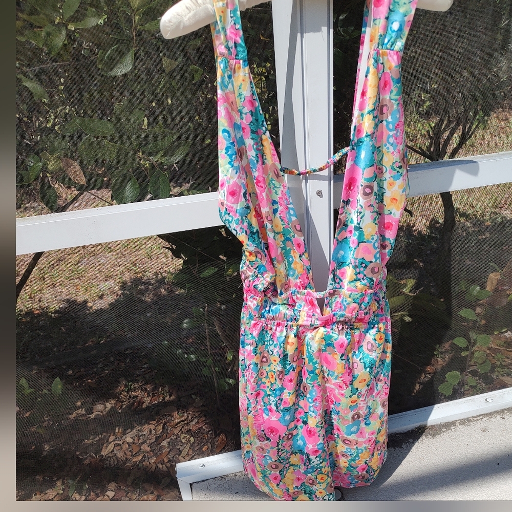 Beautiful Beginning Gorgeous Floral Backless Strappy Mini Dress - Picture 6 of 8